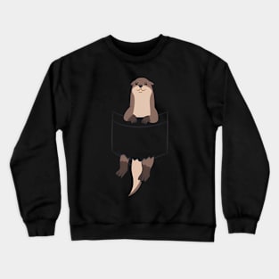 Sea Otter In The Pocket Pocket Sea Otter Crewneck Sweatshirt